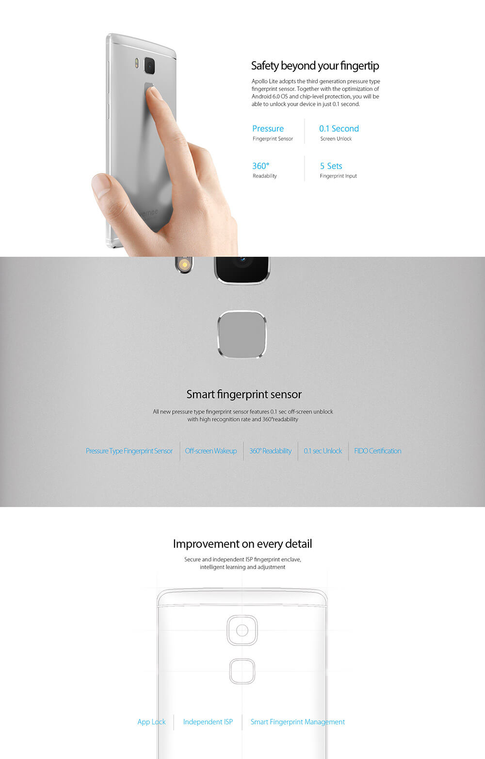 [Spain Stock]Vernee Apollo Lite 5.5-Inch Android 6.0 Helio X20 MT6797 Deca Core Smartphone 4GB+32GB 5.0MP+16.0MP Type-C Touch ID OTG Fast Charge Gyroscope - Black