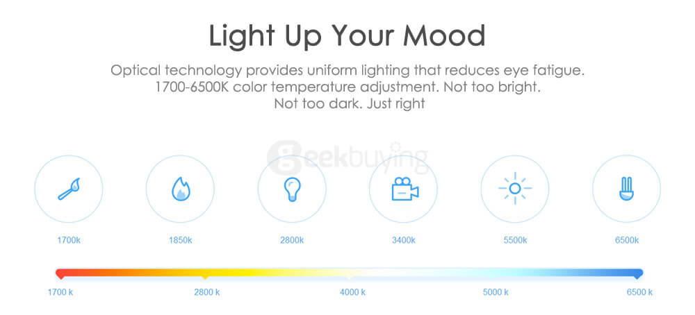 Original Xiaomi Yeelight RGBW E27 9W 600 Lumens Smart LED Light WiFi Connection Smart Phone Remote Control - Colorful