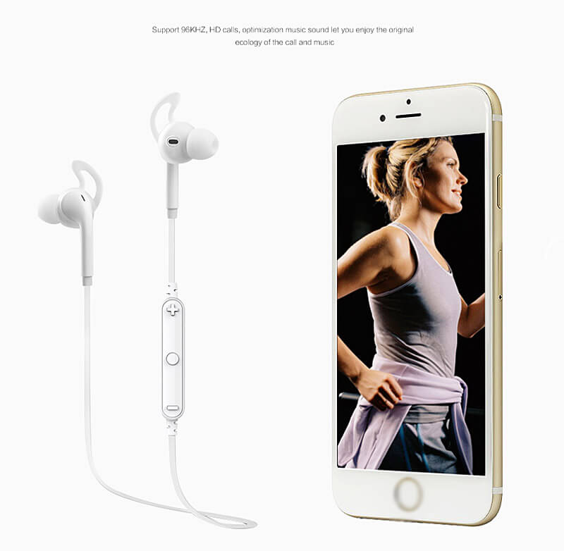 Awei A610BL Bluetooth 4.0 Wireless Sports Earphone - White