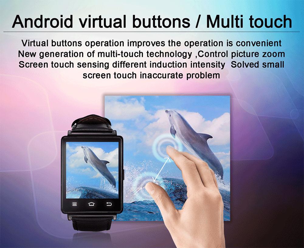 No.1 D6 Android 5.1 3G Smartwatch Phone Heart Rate Monitor MTK6580 Quad Core 1.3GHz 1GB RAM 8GB ROM Google Play GPS WiFi Bluetooth 4.0 for Android iOS - Silver