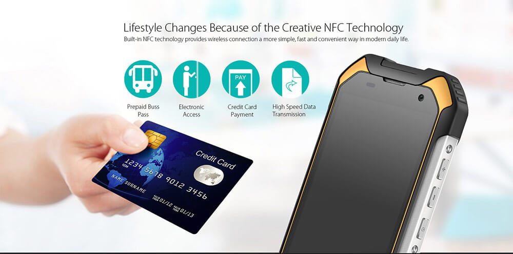 Blackview BV6000 4.7inch HD IP68 Waterproof Shockproof Scratch-proof Rugged Phone MT6755 Octa Core Android 6.0 3GB 32GB 13.0MP NFC Fast Charge - Black