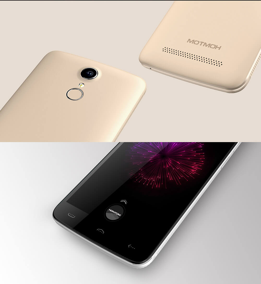 [Package C]HOMTOM HT17 5.5inch HD 4G Android 6.0 MT6737 Quad Core 1GB RAM 8GB ROM Smartphone(Champange Gold) + Leather Case(Brown) + Tempered Glass