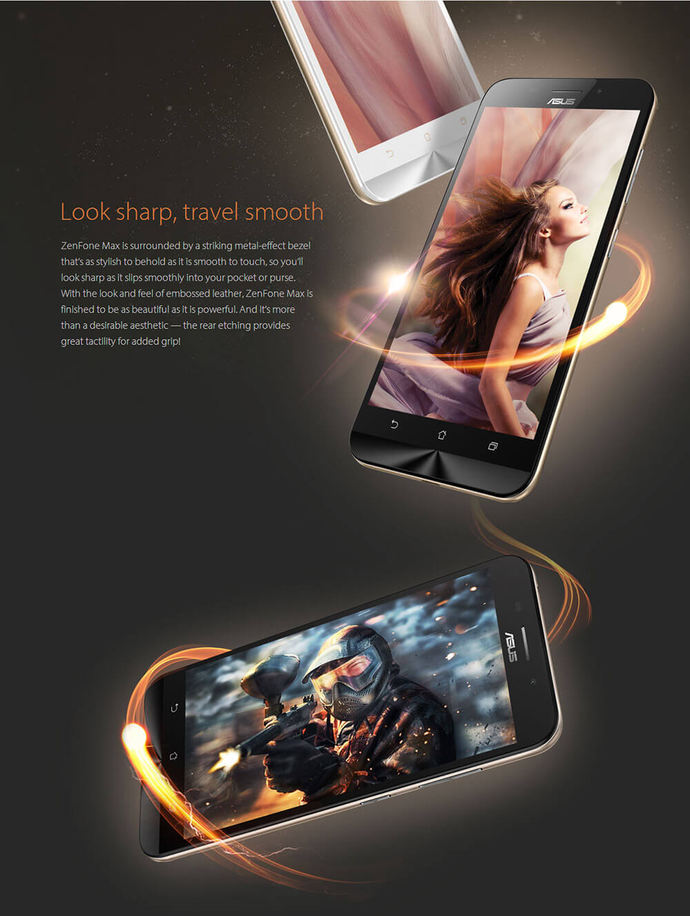 ASUS Zenfone Max 5.5inch 5000mAh Battery 4G LTE Snapdragon MSM8916 Quad Core Smartphone Android 5.0 2GB 16GB 13.0MP OTG - White