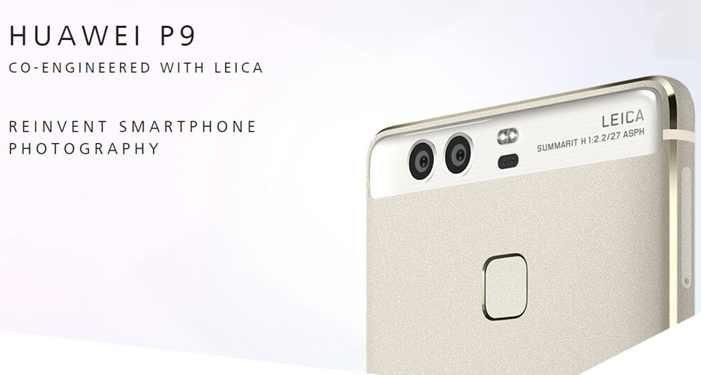 Huawei P9 5.2inch FHD 4G LTE Smartphone Kirin 955 Octa Core Android 6.0 3GB 32GB 8.0MP 12MP Dual Rear Cameras Touch ID OTG Type-C Metal Body - Gray