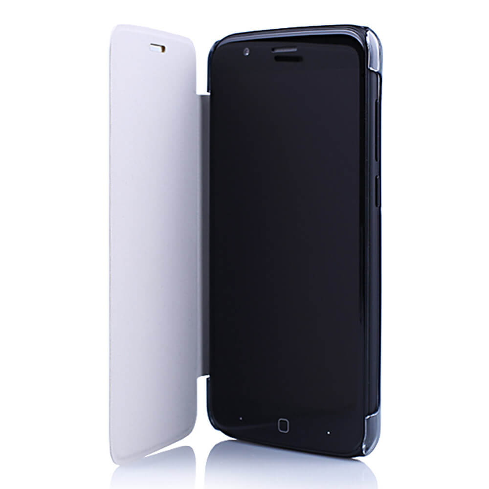 [HK Stock]Original Leather Case Protective Flip Cover Hard Shell For Vernee Thor Smartphone - White