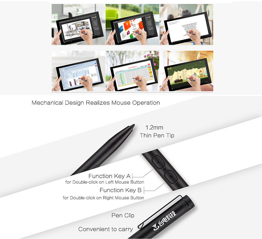 Original Teclast X3 Pro / X2 Pro / X16 Power / X16 Pro Active Stylus Pen - Black