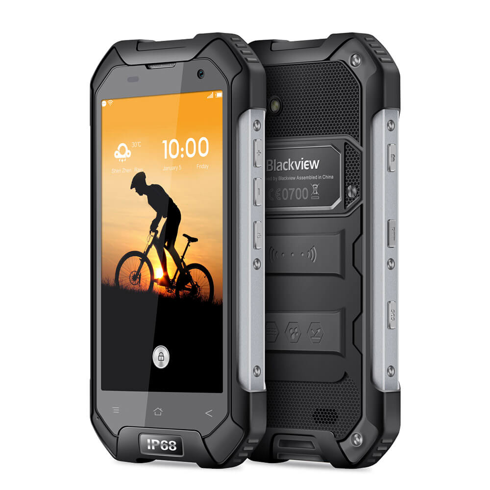 Blackview BV6000 4.7inch HD IP68 Waterproof Shockproof Scratch-proof Rugged Phone MT6755 Octa Core Android 6.0 3GB 32GB 13.0MP NFC Fast Charge - Black