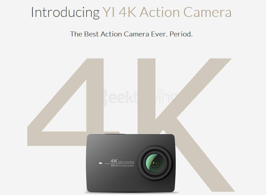 [Spain Stock] [Package E] International Version Xiaoyi YI 4K Action Camera 2 (White) + Original Waterproof Case
