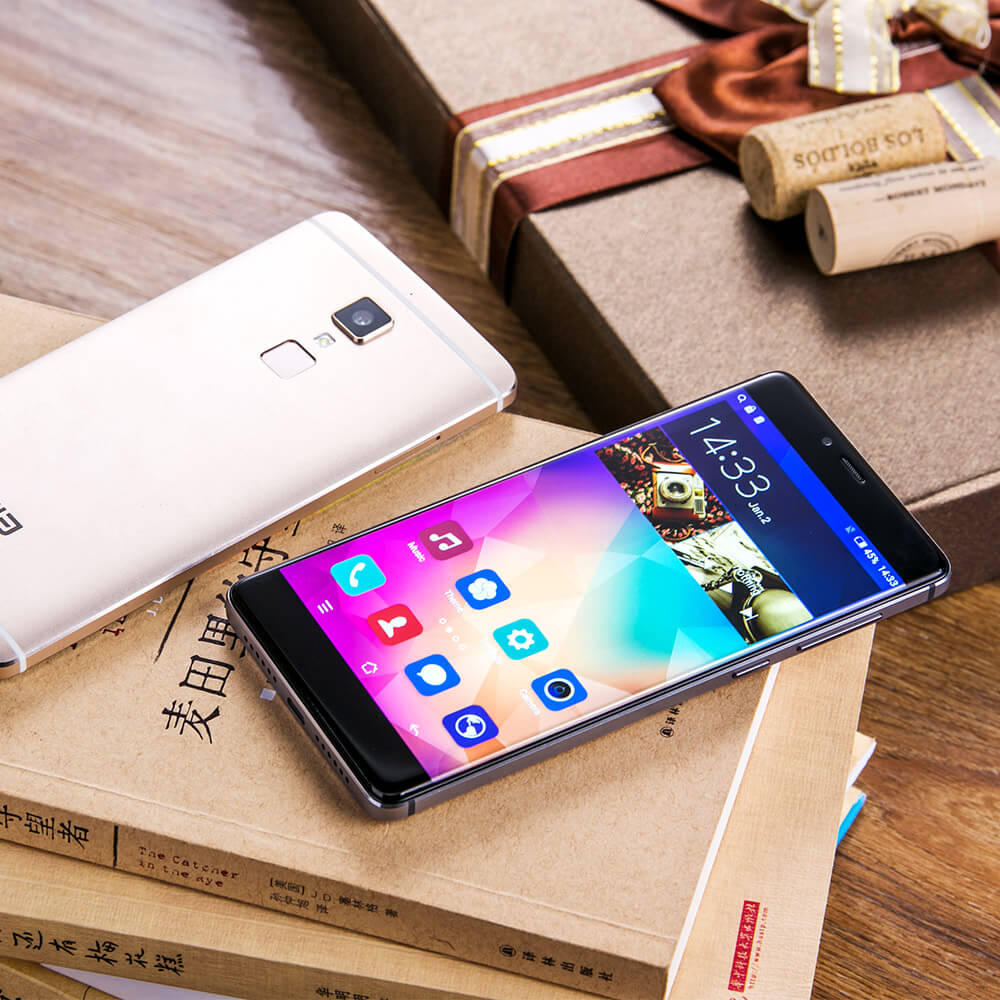 Elephone S3 5.2inch Bezel-less 2.5D Arc FHD Screen Android 6.0 MTK6753 Octa Core Smartphone 3GB 16GB 13.0MP Touch ID Fast Charge Metal Body - Gold