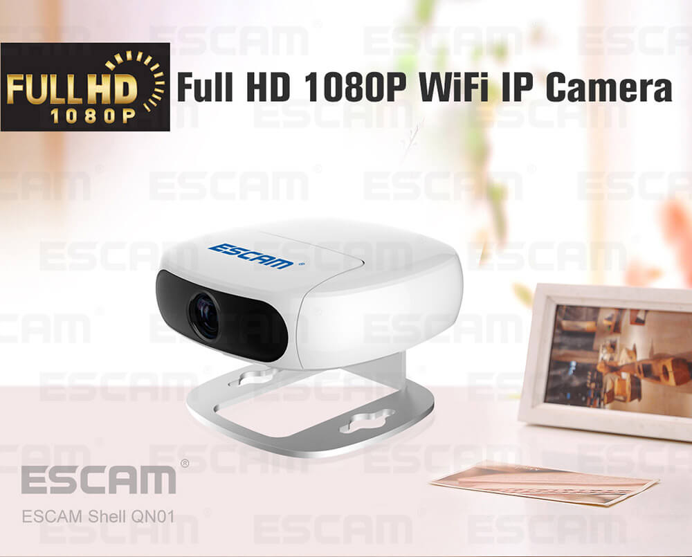 ESCAM Shell QN01 FHD 1080P WiFi Ambarella Chipet IP Camera Camcorder Night Vision Network Camera