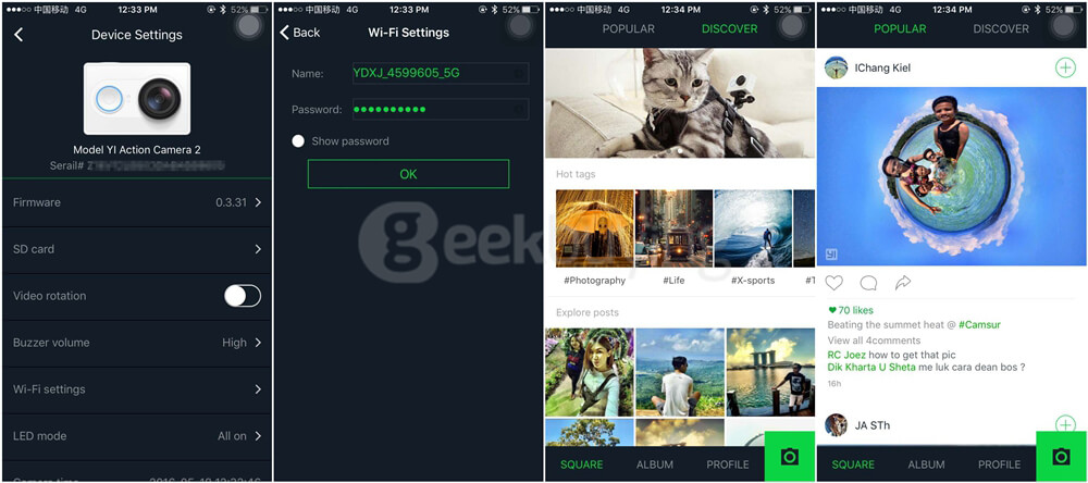 [HK Stock] [Package E] International Version Xiaoyi YI 4K Action Camera 2 (White) + Waterproof Case (White)