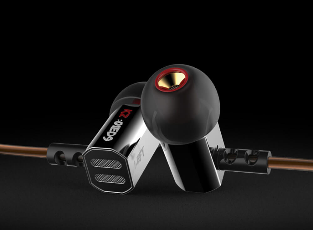 KZ-ED9 In-Ear 3.5mm Super Bass In-ear Earphones Microphone HiFi Earplug - Black