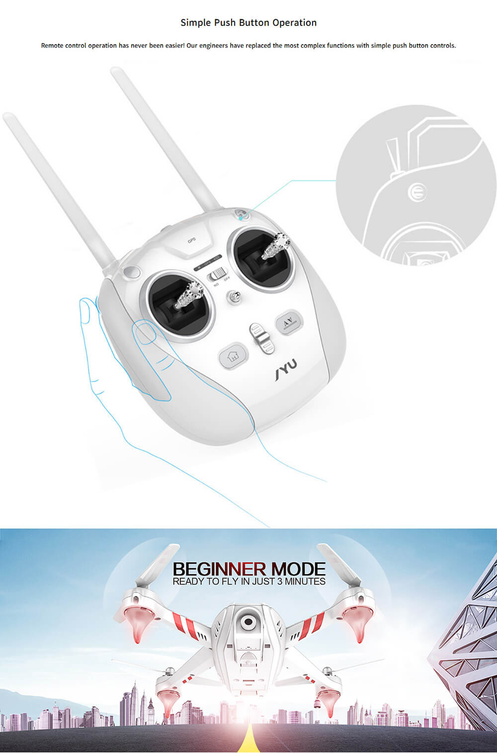 JYU Hornet S HornetS 5.8G GPS RC Racing Quadcopter RTF - Basic 3