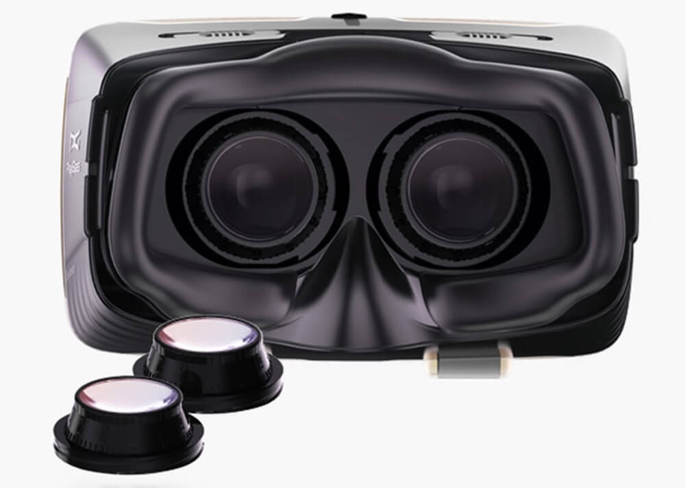 PlayGlass Plus Immersive Virtual Reality 3D VR Headset FOV106 IPD Focus Adjustable Built-in Fan for 4-6 Inch Smartphones