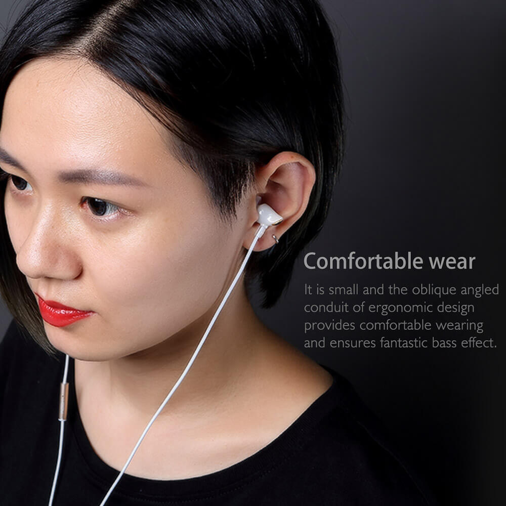 ROCK Zircon Sports Stereo Earphone Composite Vibrating Diaphragm Music Headset - Black