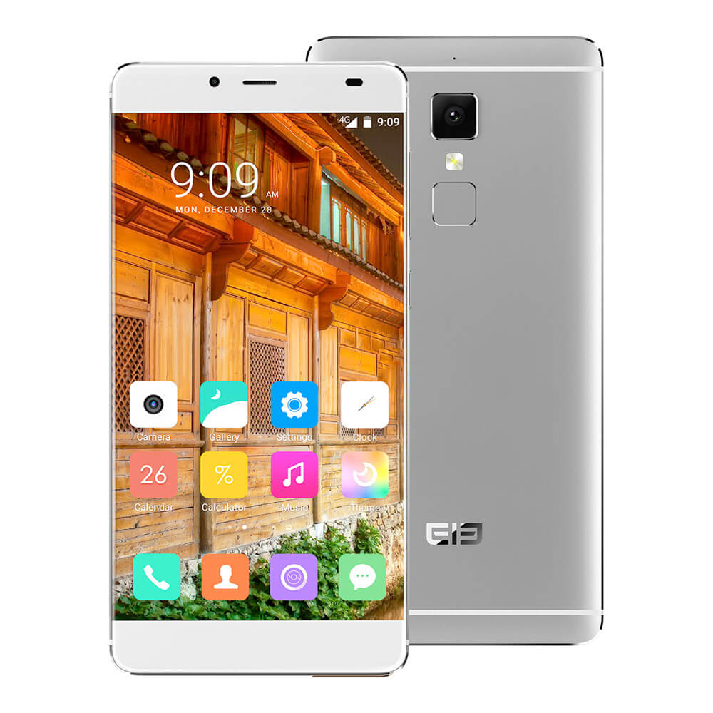 [HK Stock][Package B]Elephone S3 5.2inch Bezel-less 2.5D Arc FHD Screen Android 6.0 MTK6753 Octa Core 3GB 16GB Smartphone(Silver) + Leather Case(White) + Tempered Glass