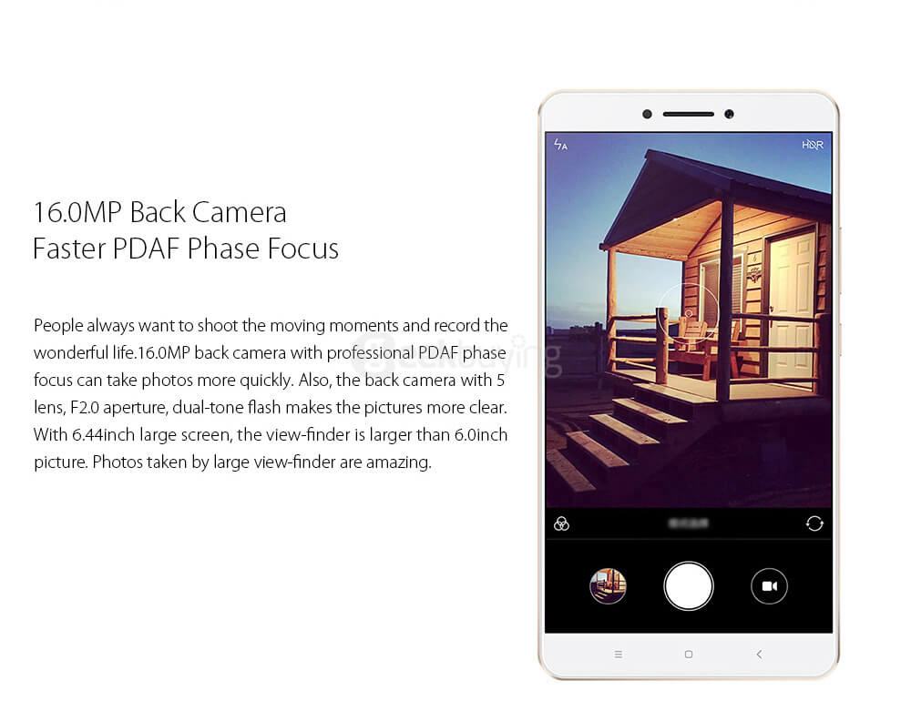 [Spain Stock]Xiaomi Mi Max 6.44 Inch FHD MIUI V8 64bit Qualcomm Snapdragon 650 Smartphone Hexa Core 3GB 32GB 5.0MP 16.0MP TOUCH ID 4850mAh Battery IR Remote Control - Gold