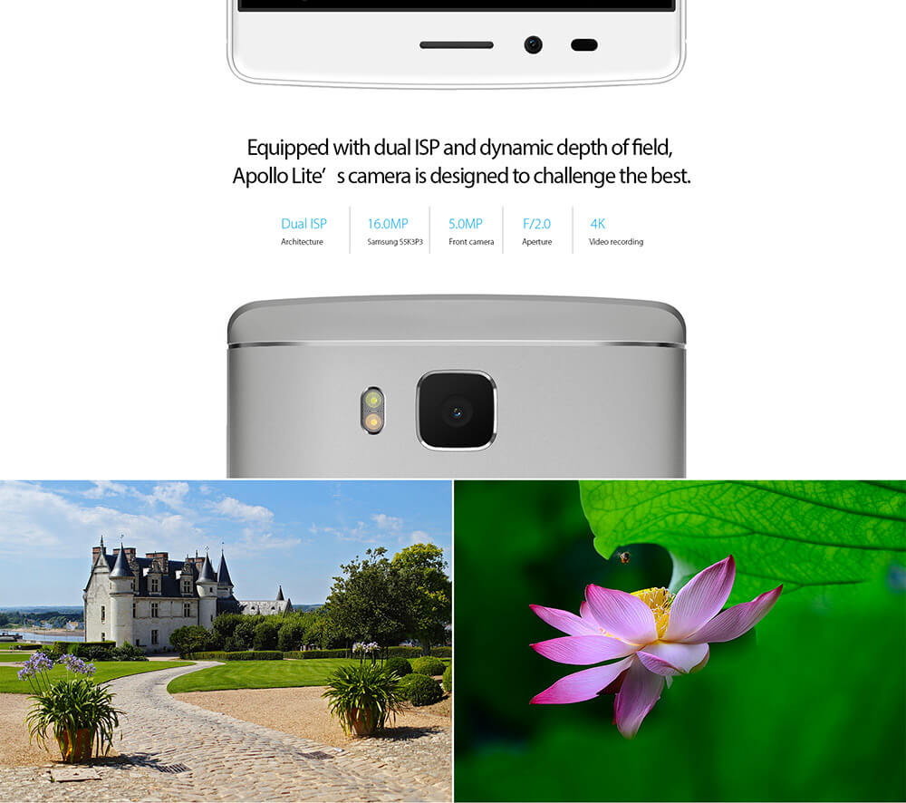 [Spain Stock]Vernee Apollo Lite 5.5-Inch Android 6.0 Helio X20 MT6797 Deca Core Smartphone 4GB+32GB 5.0MP+16.0MP Type-C Touch ID OTG Fast Charge Gyroscope - Black