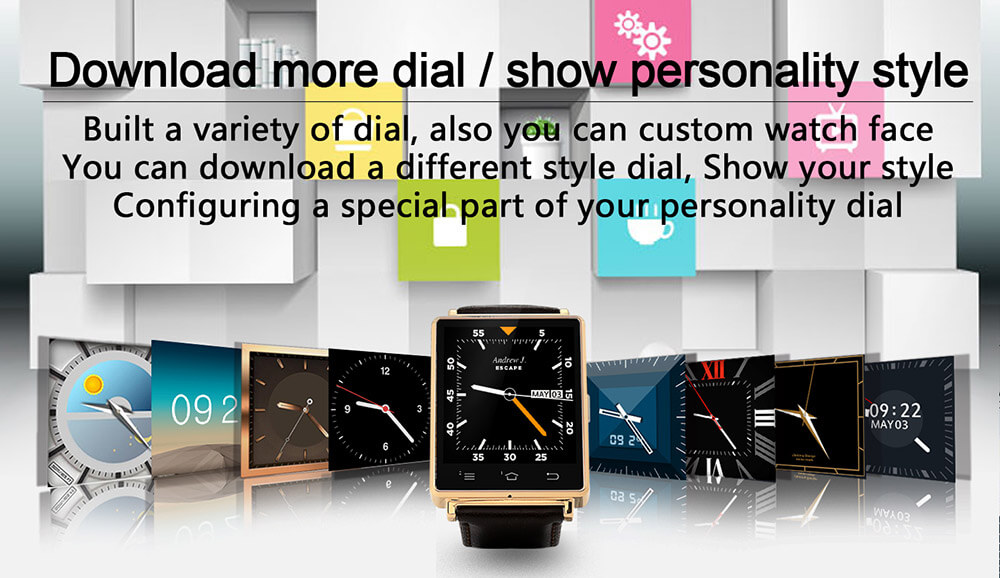 No.1 D6 Android 5.1 3G Smartwatch Phone Heart Rate Monitor MTK6580 Quad Core 1.3GHz 1GB RAM 8GB ROM Google Play GPS WiFi Bluetooth 4.0 for Android iOS - Silver