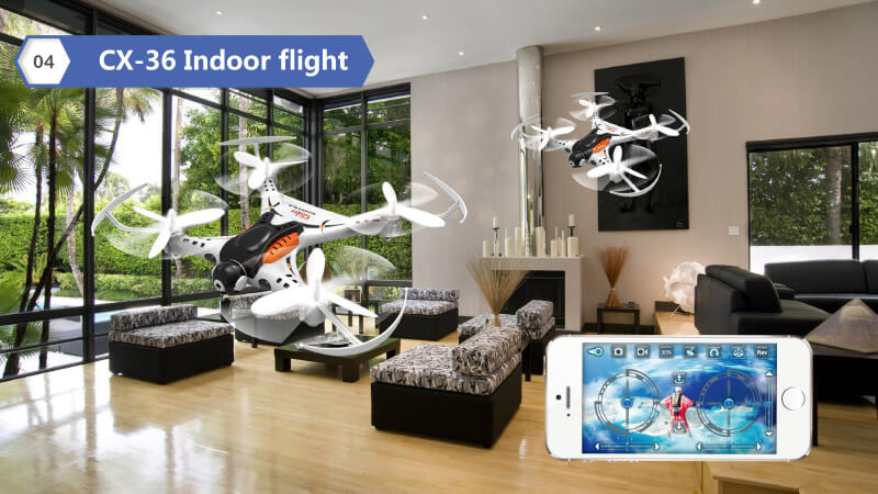 Cheerson CX-36C CX36C With 2MP Camera Mini WiFi APP Control RC Quadcopter RTF - White