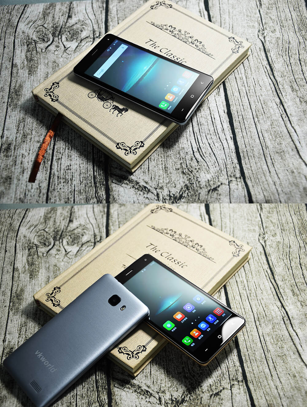VKWORLD T5 SE 5.0inch IPS HD 4G Android 5.1 Smartphone MTK6735 Quad Core 1GB RAM 8GB ROM 1.0GHz 8.0MP+5.0MP Cameras Dual SIM GPS - Gray