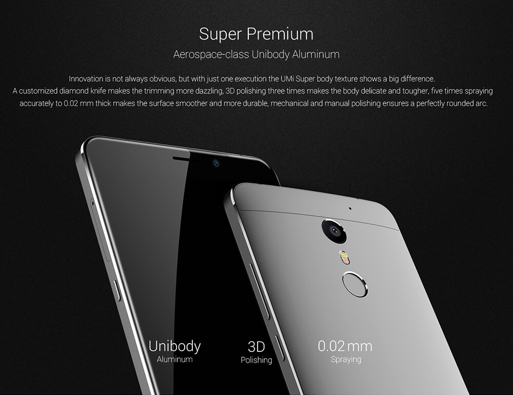 [HK Stock][Package B]UMI Super 5.5inch FHD Android 6.0 MTK6755 Octa core 2.0GHz 4GB RAM 32GB ROM Smartphone(Gray) + Back Case(Transparent) + Tempered Glass