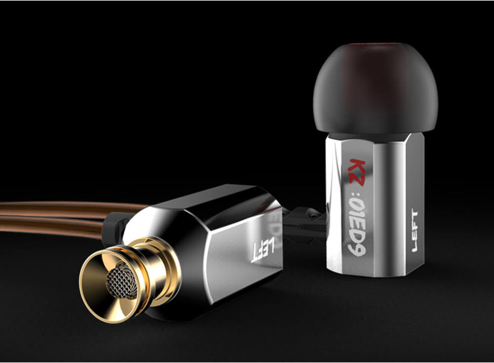 KZ-ED9 In-Ear 3.5mm Super Bass In-ear Earphones Microphone HiFi Earplug - Black