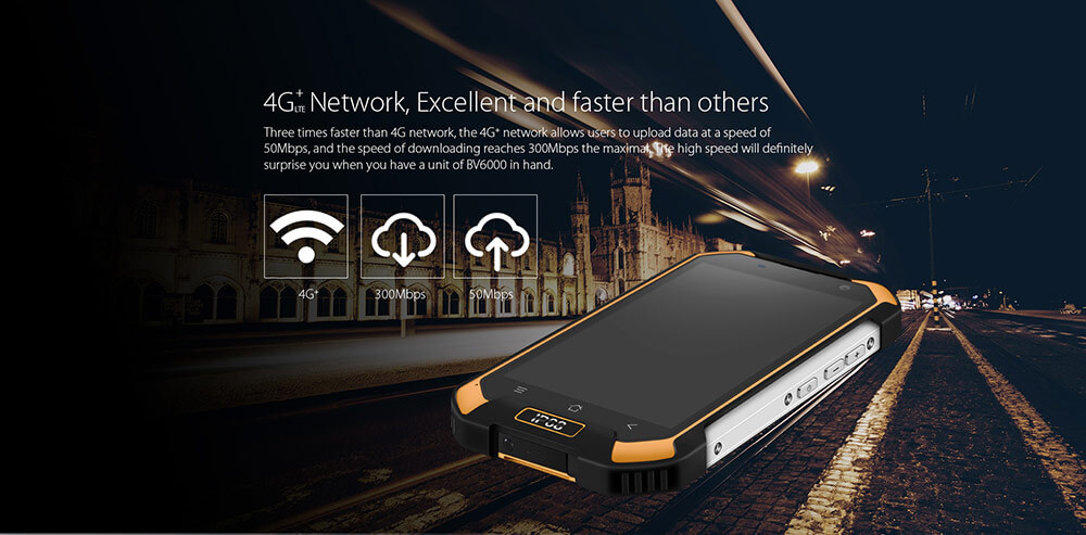 Blackview BV6000 4.7inch HD IP68 Waterproof Shockproof Scratch-proof Rugged Phone MT6755 Octa Core Android 6.0 3GB 32GB 13.0MP NFC Fast Charge - Yellow