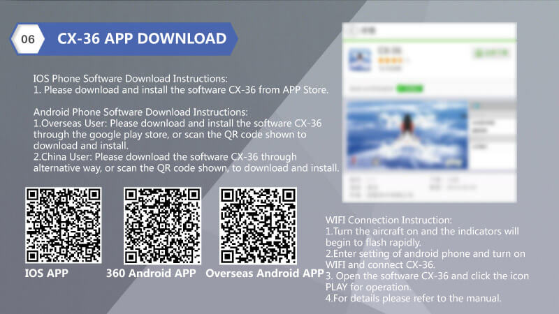 Cheerson CX-36C CX36C With 2MP Camera Mini WiFi APP Control RC Quadcopter RTF - White