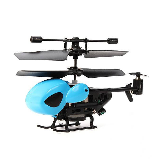 QS QS5010 3.5CH Super Mini Infrared RC Helicopter With Gyro Mode 2 - Blue