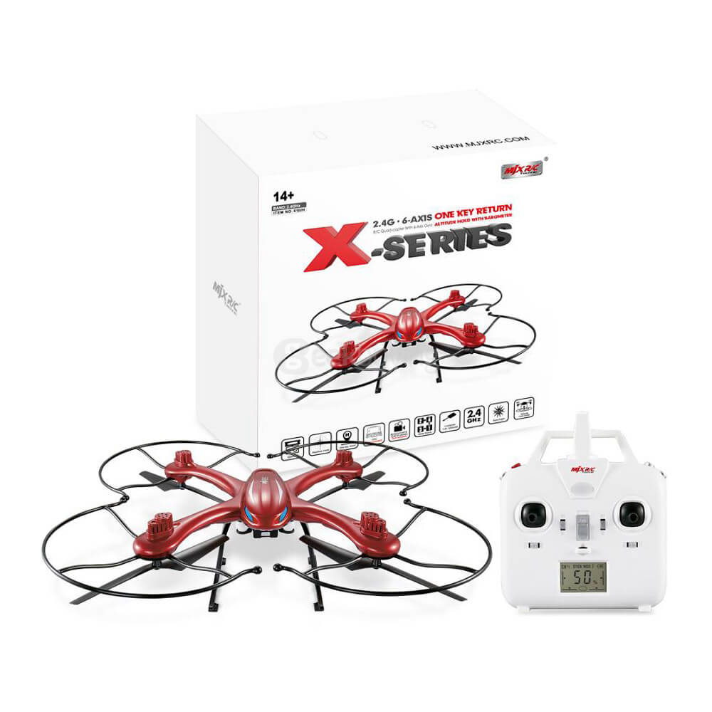 MJX X102H X-SERIES Upgrade X101 FPV Altitude Hold One Key Return 2.4G 4CH 6Axis RC Quadcopter RTF Red