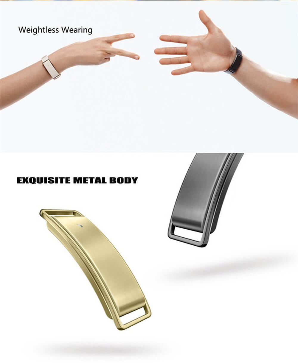 HUAWEI HONOR A1 Bluetooth 4.2 Smart Bracelet with UV Test / Sleep Monitor / Pedometer / Call Reminder For Android iOS (TPU Band) - Black