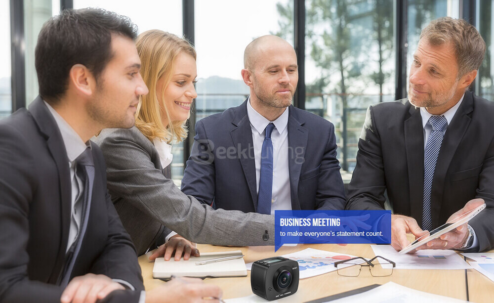 [Spain Stock]Elephone ELECAM 360 Action Camera Mini VR Camera 360 Degrees SPCA6350M F2.0 Dual Lens OV4689 1080P 30fps Sport Camera - Black