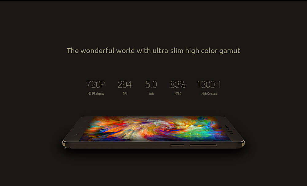 [HK Stock]CUBOT RAINBOW 5.0inch HD Screen 3G Android 6.0 OS Smartphone MT6580 Quad Core 1.3GHz 1GB RAM 16GB ROM 13.0MP Camera OTG Google Play - Black