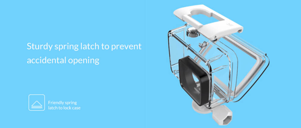 [HK Stock] Original Xiaoyi YI 4K Waterproof Case Diving 40m Waterproof  for Xiaoyi YI 4K+ / YI 4K