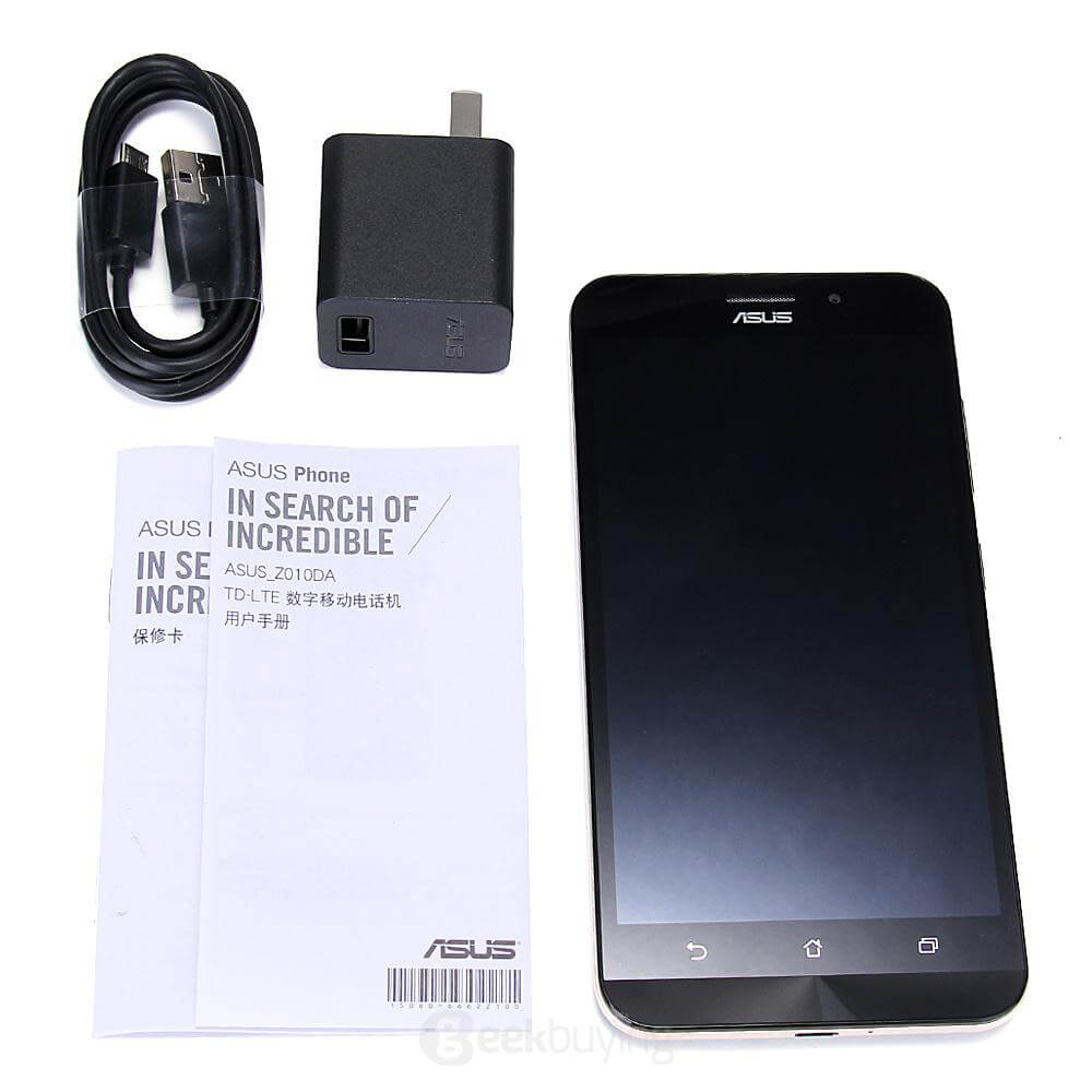 ASUS Zenfone Max 5.5inch HD 5000mAh Battery 4G LTE Android 5.0 Smartphone Snapdragon MSM8916 Quad Core 1.2GHz 2GB RAM 16GB ROM 13.0MP - Black