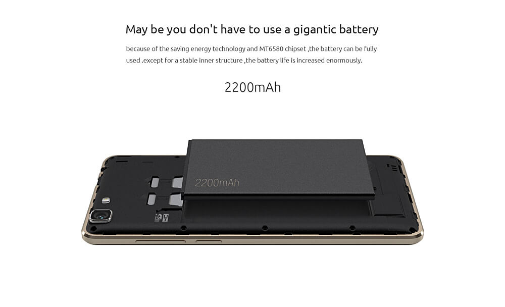 [HK Stock]CUBOT RAINBOW 5.0inch HD Screen 3G Android 6.0 OS Smartphone MT6580 Quad Core 1.3GHz 1GB RAM 16GB ROM 13.0MP Camera OTG Google Play - Black