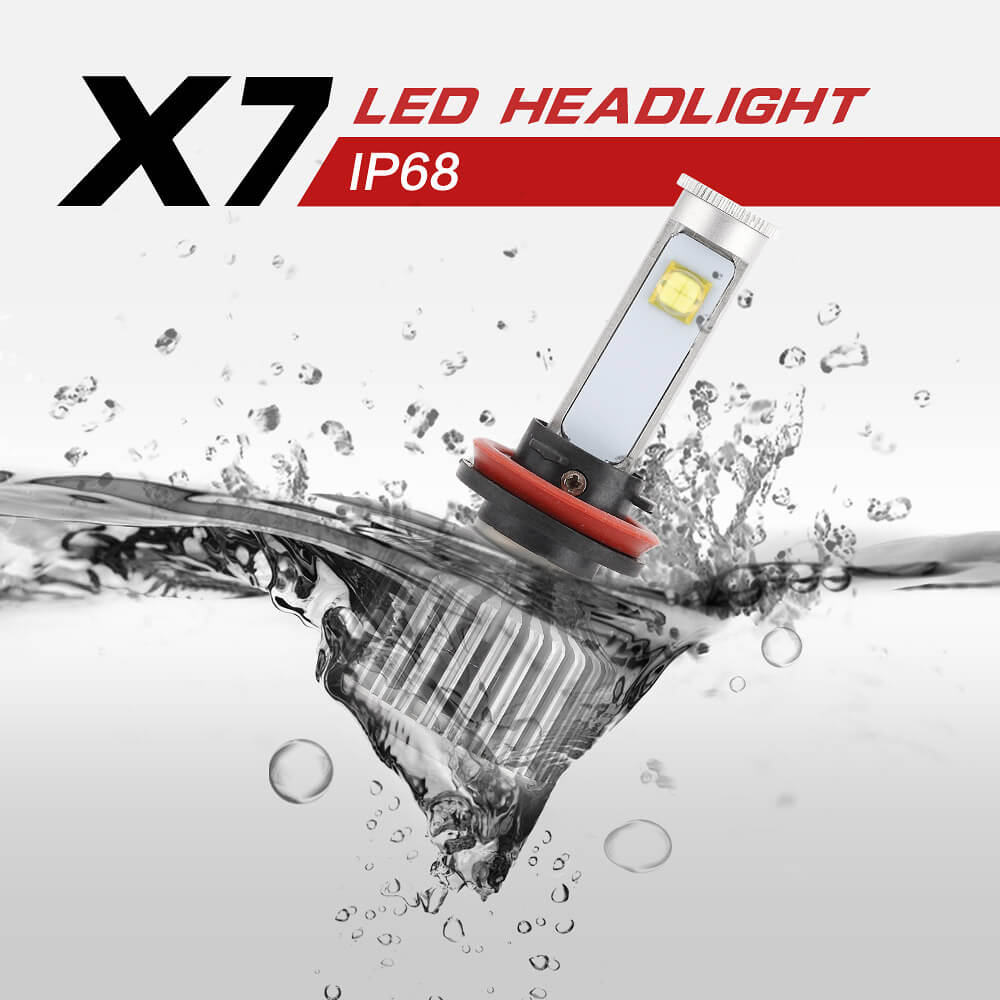 X7 H11-6000K-A 40W 3600LM LED Car Headlight Kit IP68 Auto Lighting System Car LED Bulb