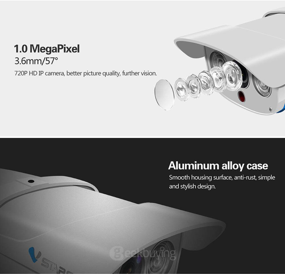 Vstarcam C7816WIP กล้อง IP กันน้ำ IP67 กล้อง 720P HD WiFi H.264 ONVIF Protocol IR-CUT Dual Filter