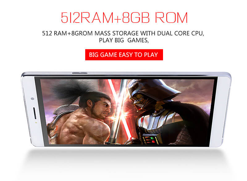 AMIGOO M1 Max 6.0 Inch QHD Screen 3G Android 5.1 MT6580 Quad Core Smartphone 512MB RAM 8GB ROM 2850mAh Bluetooth WIFI GPS - Gold