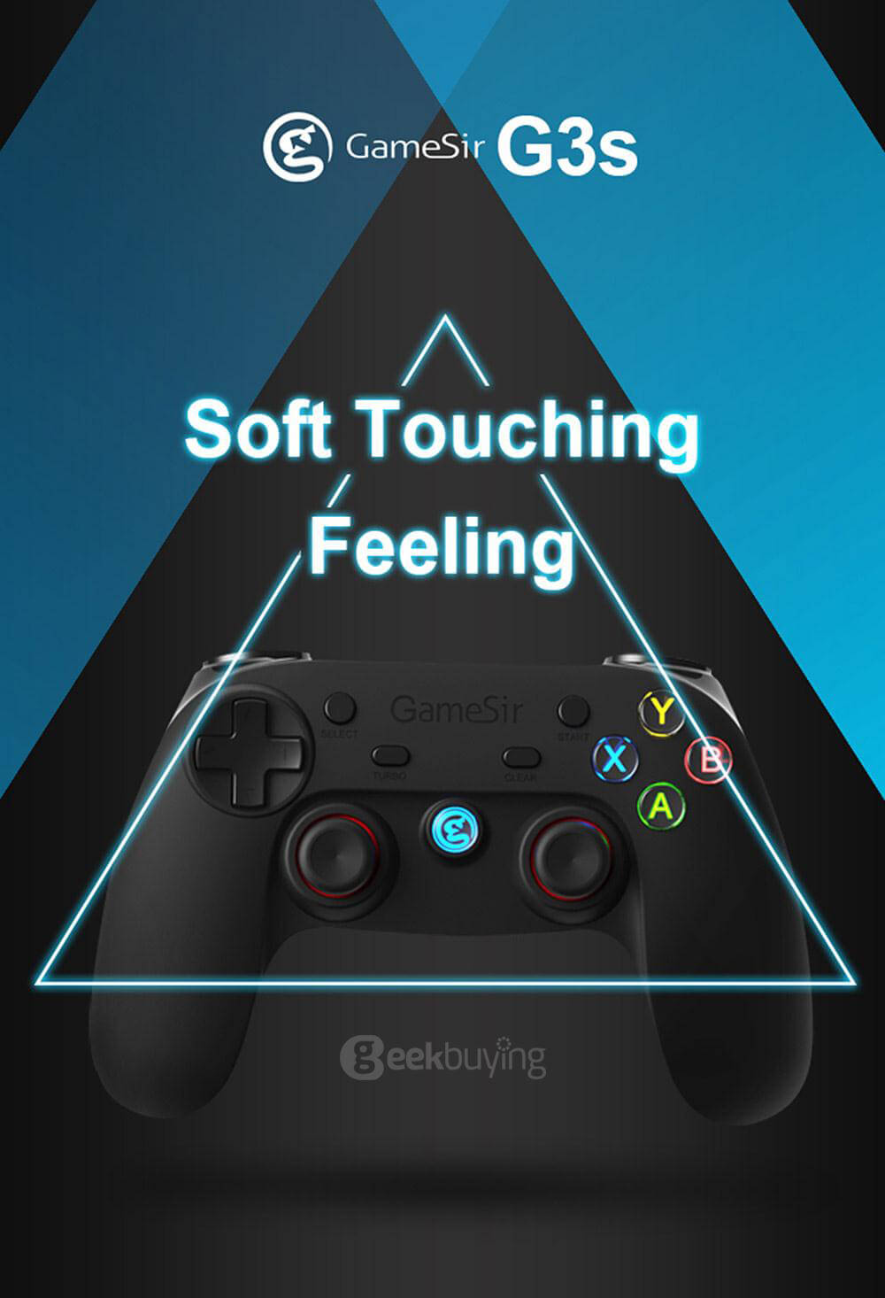 GameSir G3s Enhanced Edition Wireless Gamepad 2.4GHz Bluetooth 4.0 Connection Game Controller for iOS/Android/Windows/PS3 - Orange