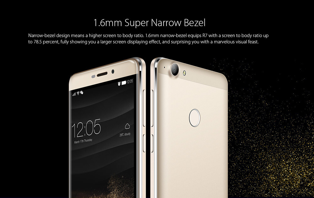 [HK Stock]Blackview R7 5.5inch FHD 4G LTE Android 6.0 MTK6755 Smartphone Octa core 2.0GHz 4GB RAM 32GB ROM 8.0MP+13.0MP Touch ID NFC Fast Charge - Gray