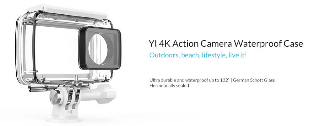 [HK Stock] Original Xiaoyi YI 4K Waterproof Case Diving 40m Waterproof  for Xiaoyi YI 4K+ / YI 4K