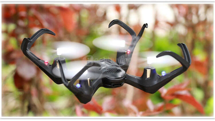 MSDTOYS S6 3D MINI Spider Inverted Flight 2.4G 4CH 6-Axis LED RC Quadcopter RTF - Black