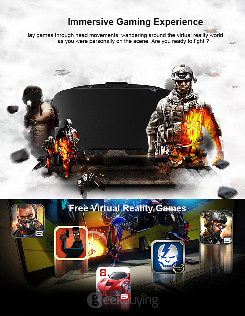 V3 All In One VR Headset Allwinner H8VR Octa Core 2.0GHz 2G/16G WIFI 5.5 Inches 1080P FHD Display Immersive 3D VR Virtual Reality