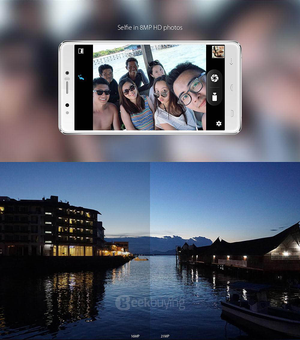 [HK Stock]HOMTOM HT10 5.5inch Android 6.0 Full Network 4G LTE Smartphone Helio X20 MT6797 Deca Core 4GB 32GB 8.0MP 21.0MP Iris Recognition OTG - Black