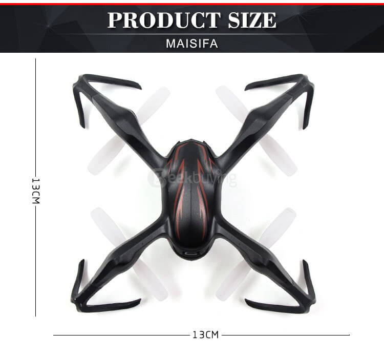 MSDTOYS S6 3D MINI Spider Inverted Flight 2.4G 4CH 6-Axis LED RC Quadcopter RTF - Black
