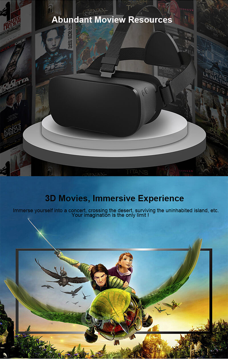 V3 All In One VR Headset Allwinner H8VR Octa Core 2.0GHz 2G/16G WIFI 5.5 Inches 1080P FHD Display Immersive 3D VR Virtual Reality