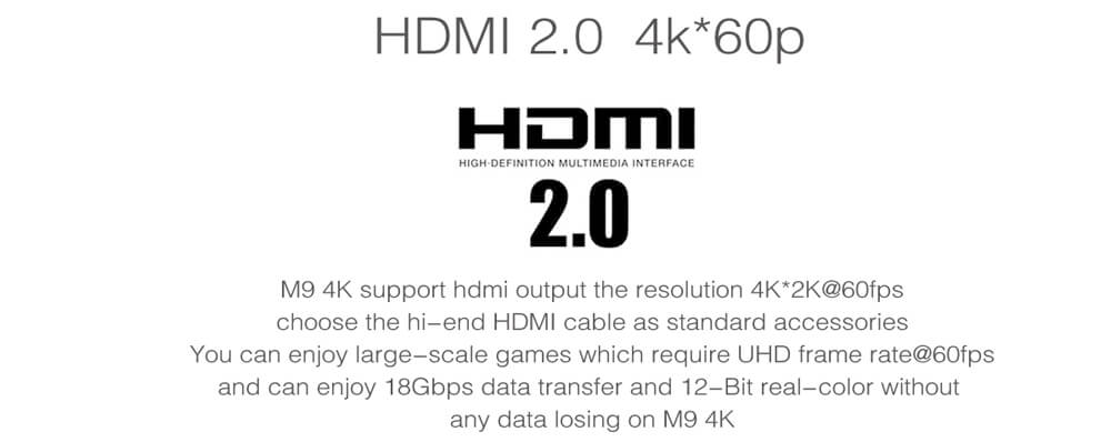 M9 Android 5.1.1 4K TV BOX Amlogic S905 1G/8G WIFI 1000M LAN 10-Bit H.265 KODI Bluetooth4.0