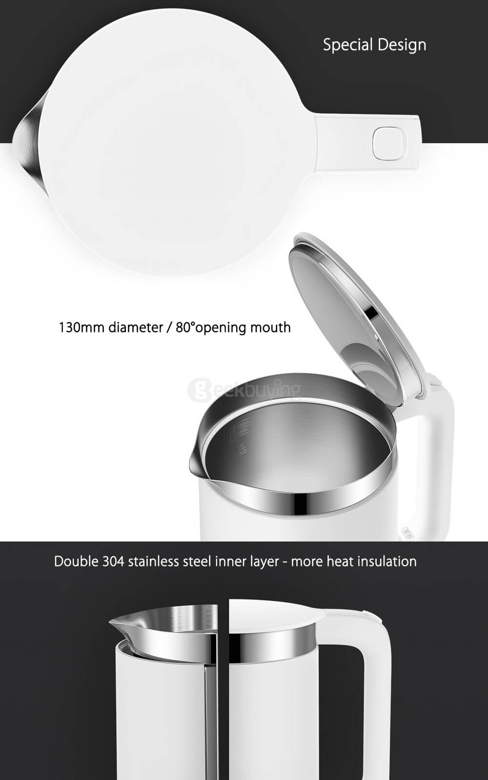 Original Xiaomi Mi Electric Kettle 1.5L Capacity with Constant Temperature Control - White